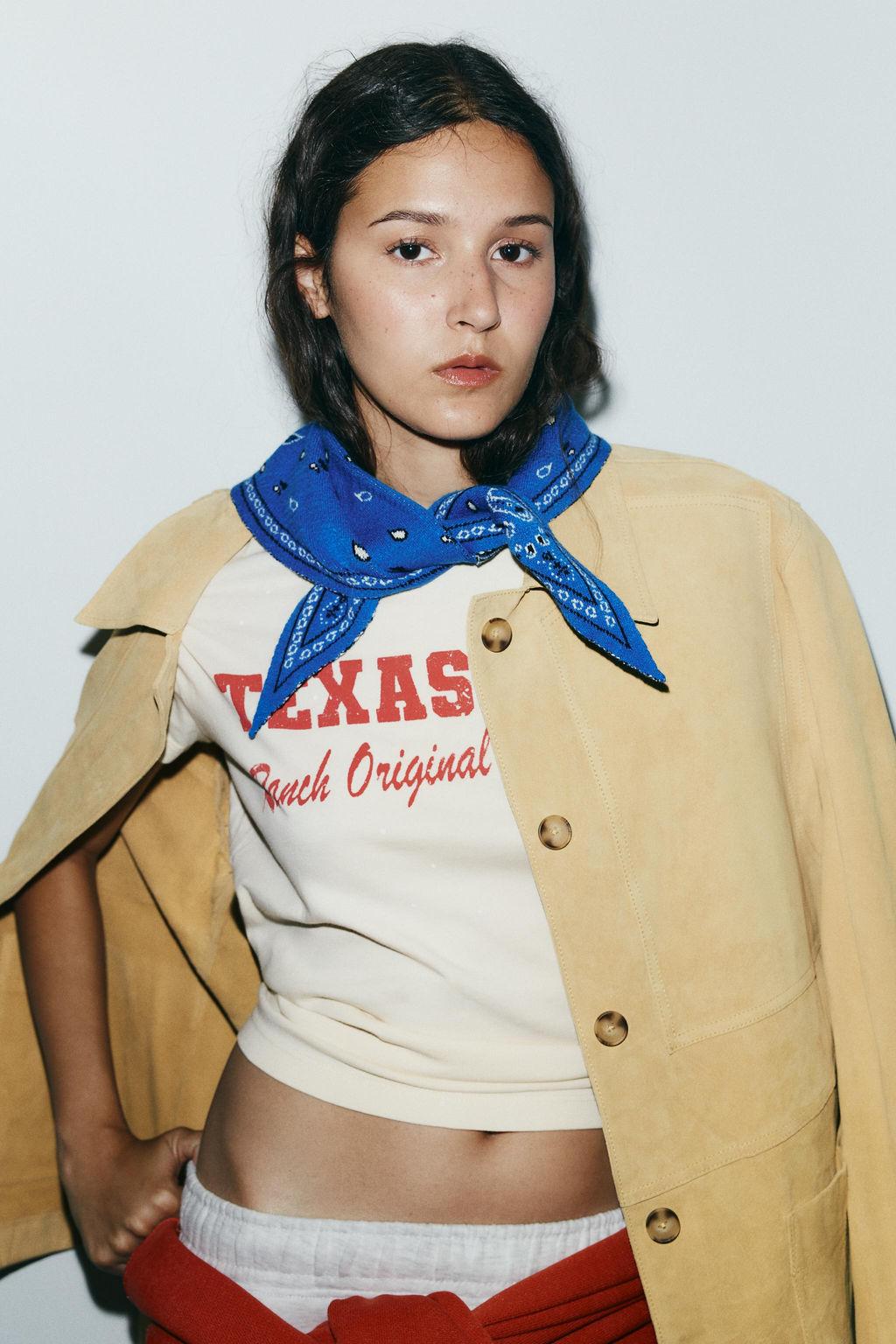 PRINTED KNIT BANDANNA