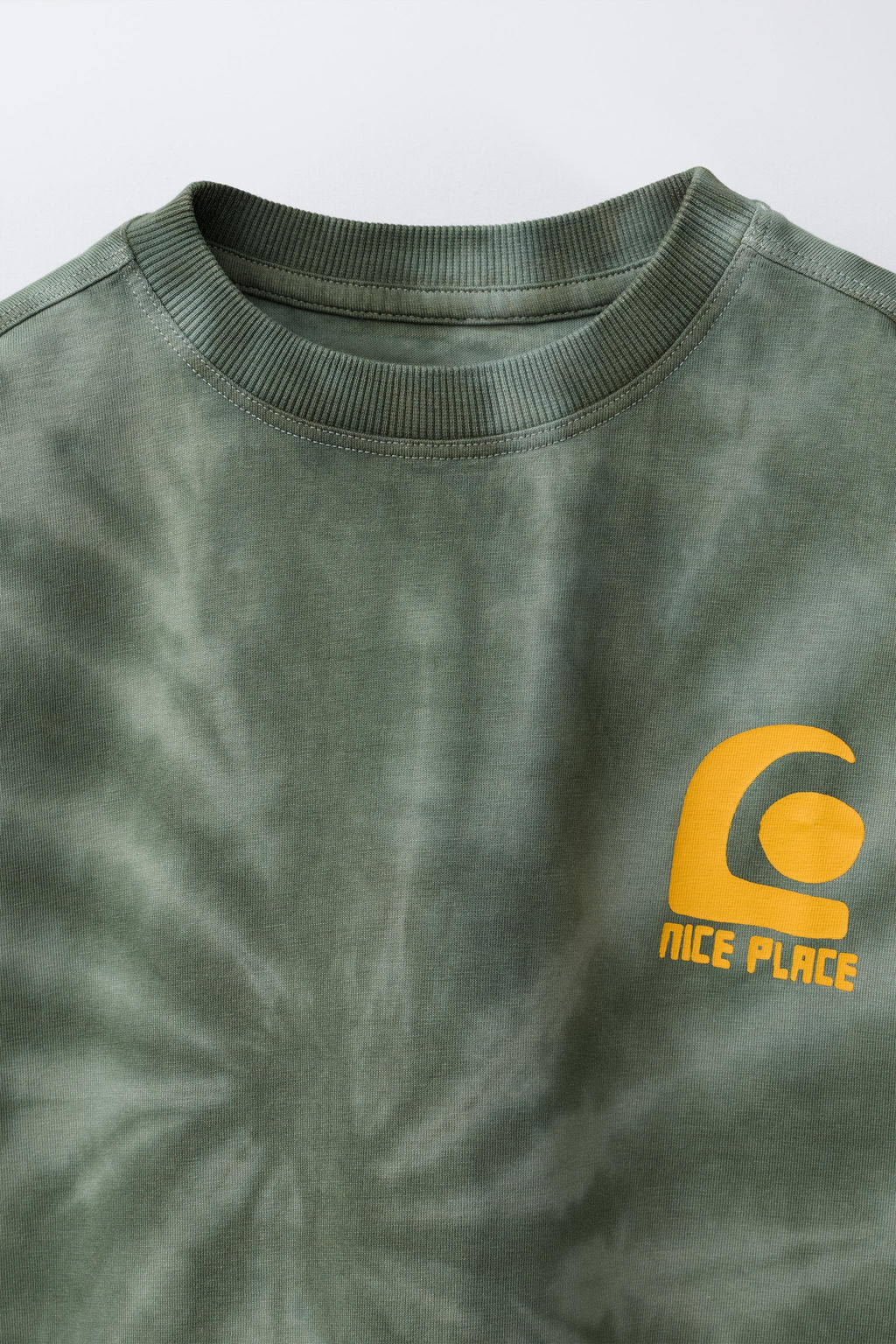 CAMISETA FELPA TIE DYE ESTAMPADO / Verde - Zara фото 3