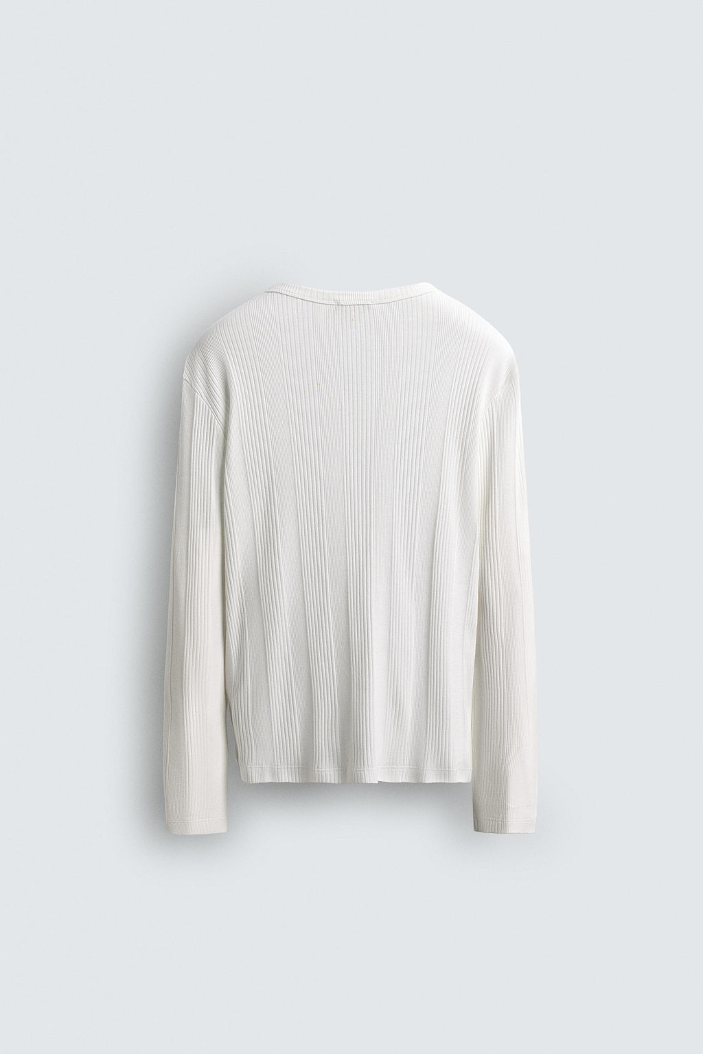 TEXTURED HENLEY COLLAR T-SHIRT - Zara фото 8