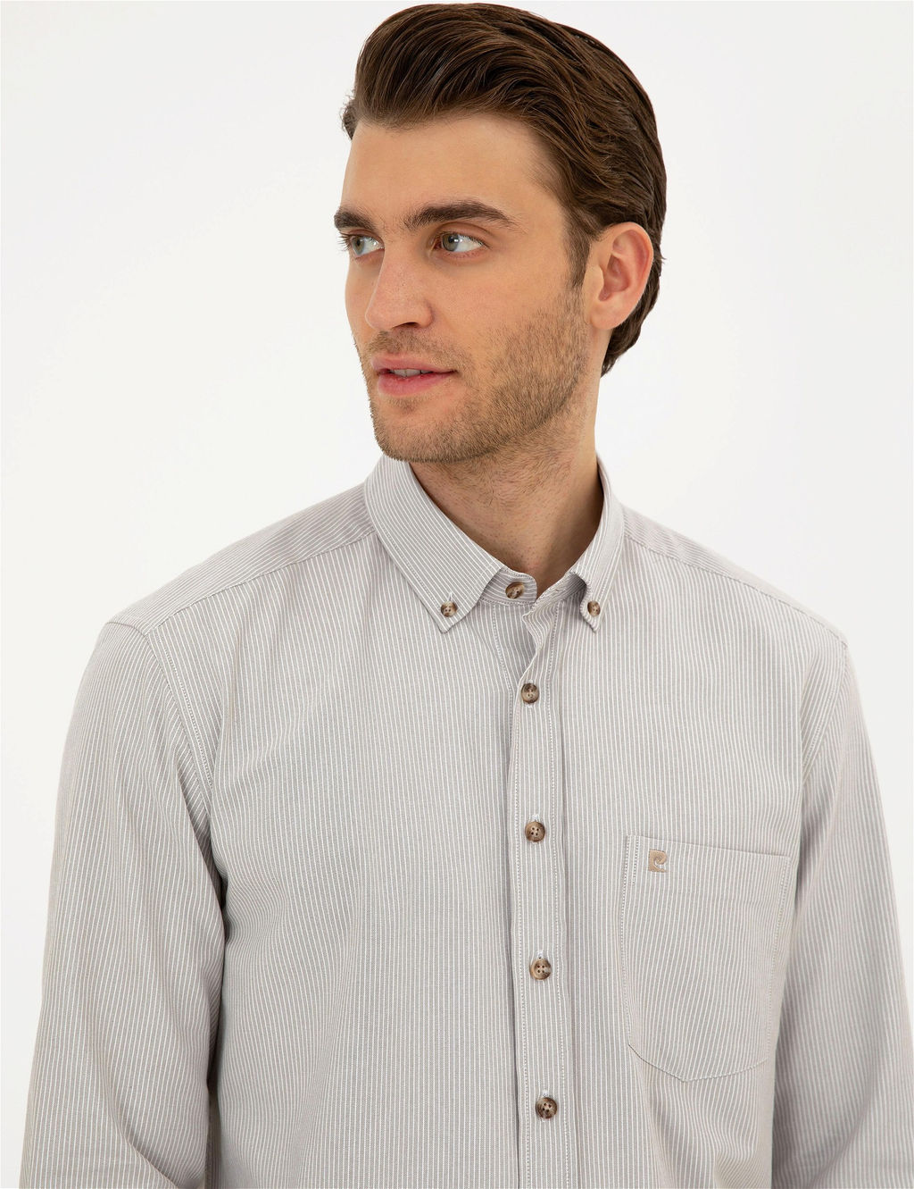 Bej Regular Fit Uzun Kollu G_mlek - Pierre cardin фото 2