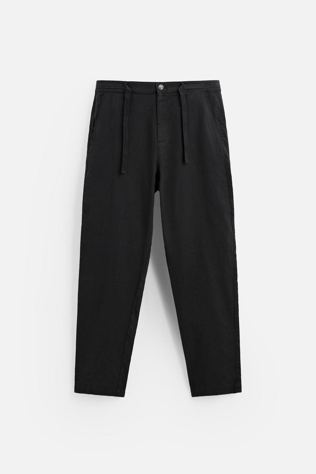 LINEN BLEND TROUSERS - Zara фото 24