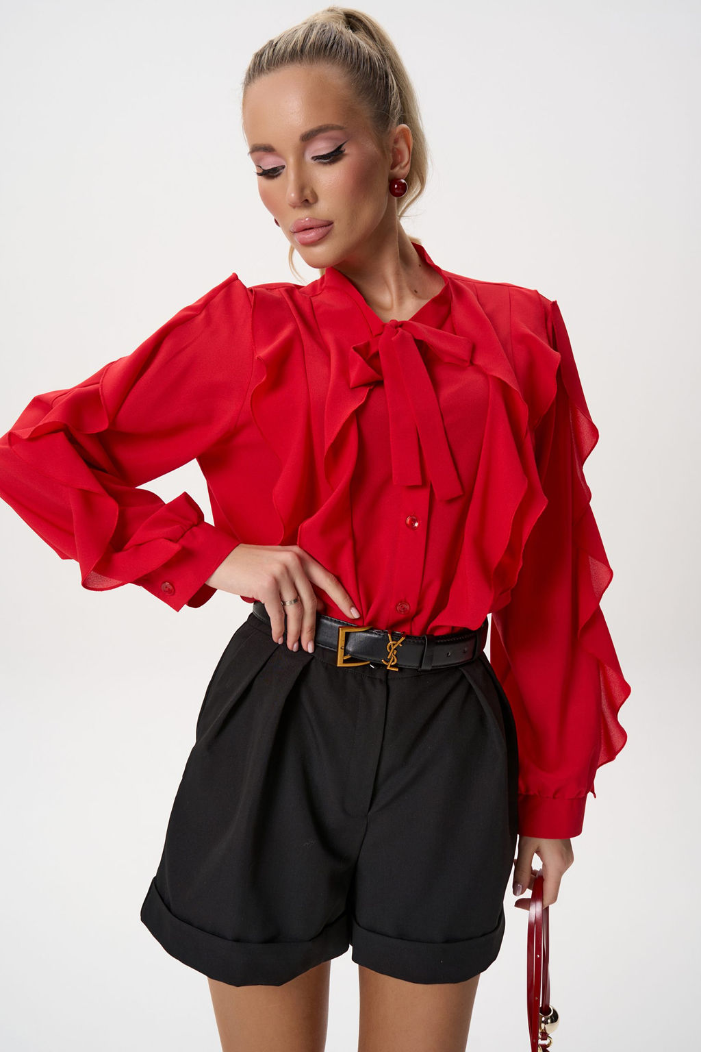 Рубашка Кристл (красный) - Эльза фото 16
