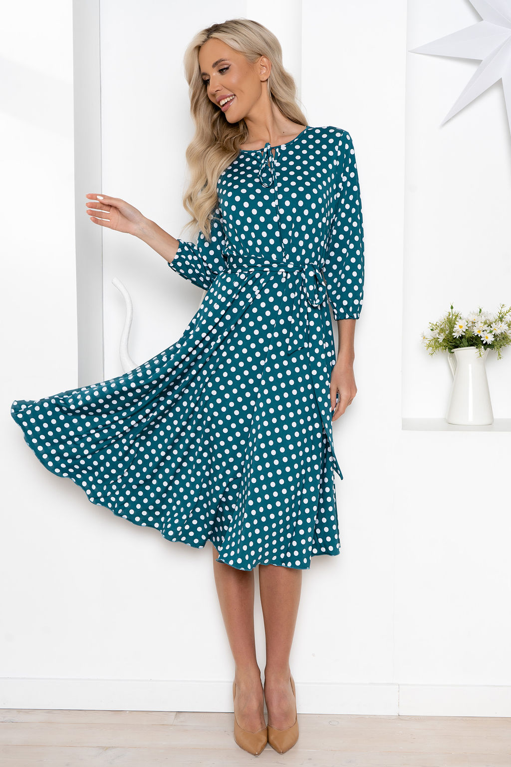 Платье Open Style 6813 зеленый