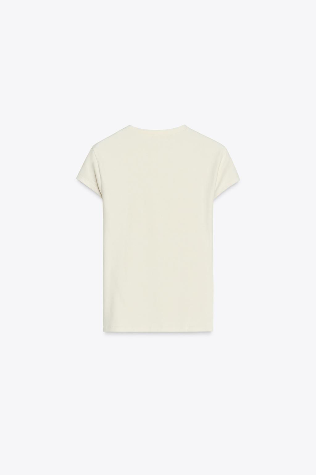 SLIM FIT SHORT SLEEVE T-SHIRT - Zara фото 12