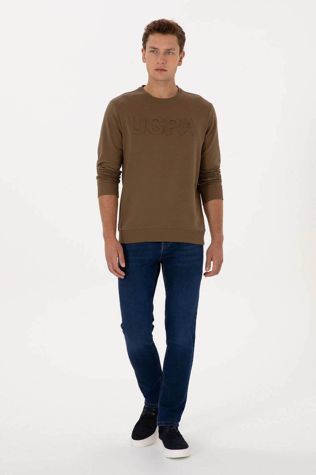 Erkek Koyu Mavi Slim Fit Jean Pantolon