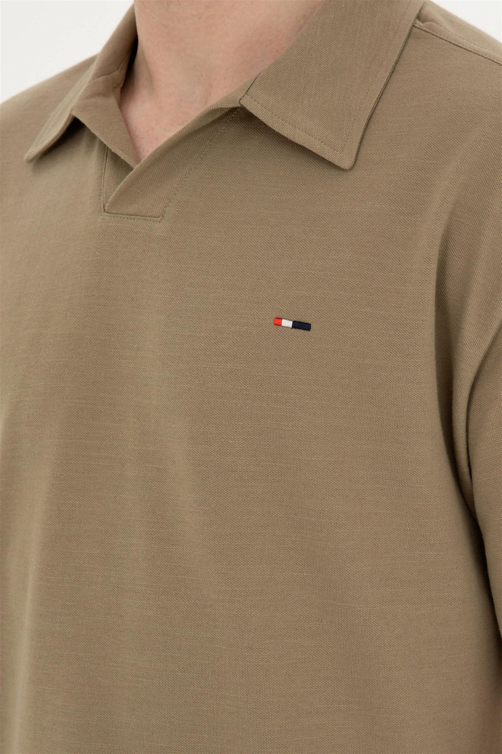 Футболка U.S. Polo Assn цвета хаки из хлопка с полиэстером  фото 7