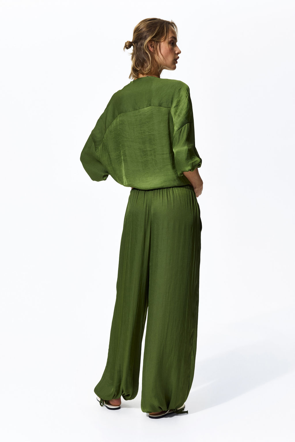 Pantal?n de cintura el?stica con cord?n de ajuste - H&m фото 6