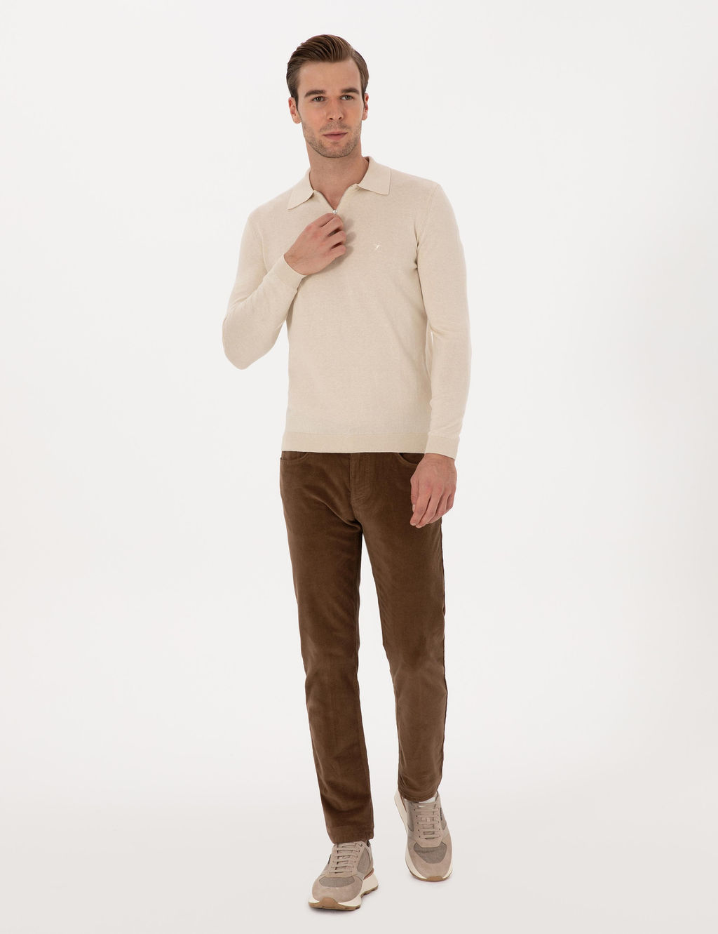 Vizon Straight Fit Kanvas Pantolon