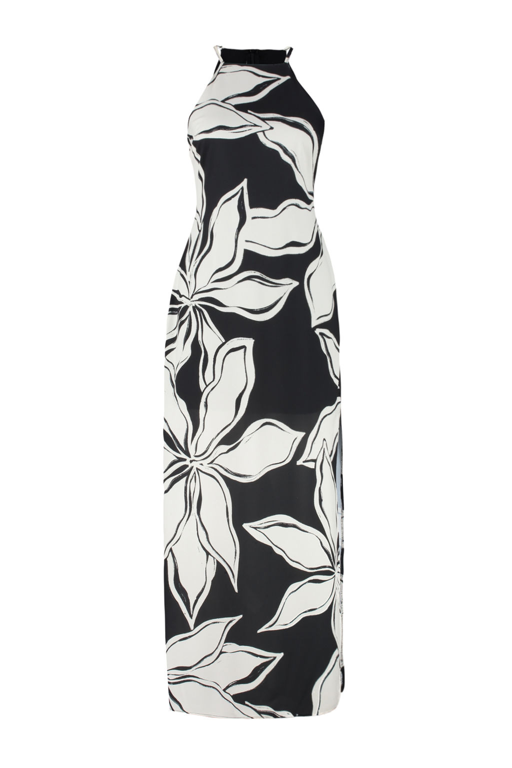 TRENDYOLMILLA Cok Renkli Batik Desenli Duz Kesim Kolsuz Maxi Astarl? Saten Dokuma Elbise TWOSS23EL02238 фото 15