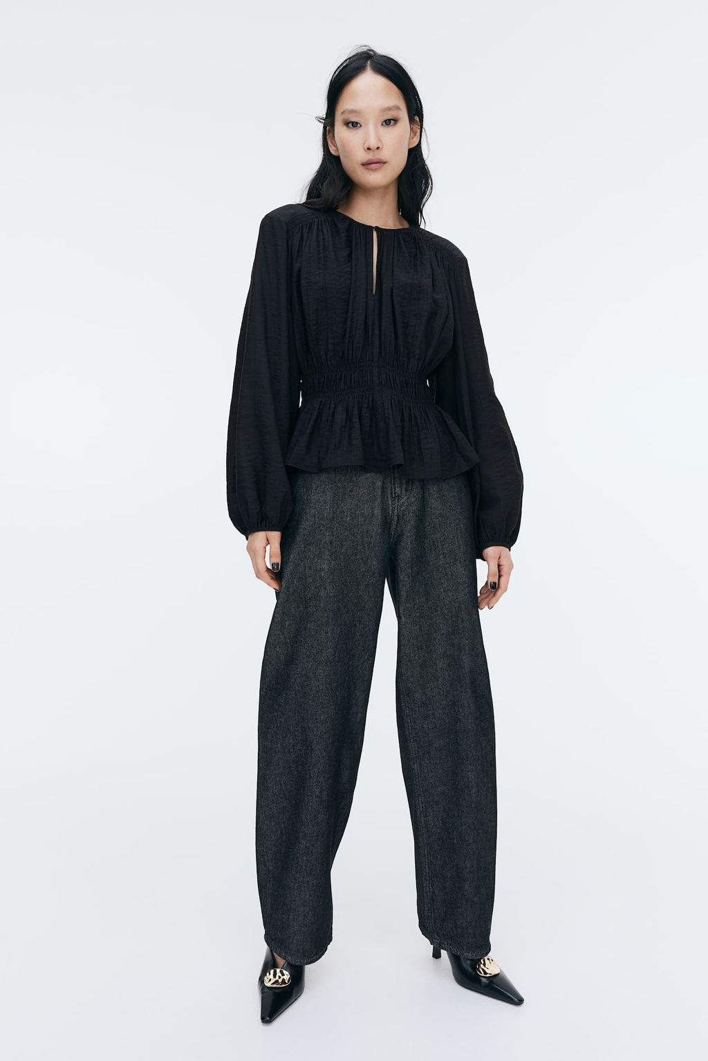 Blusa con detalle fruncido - H&m фото 3