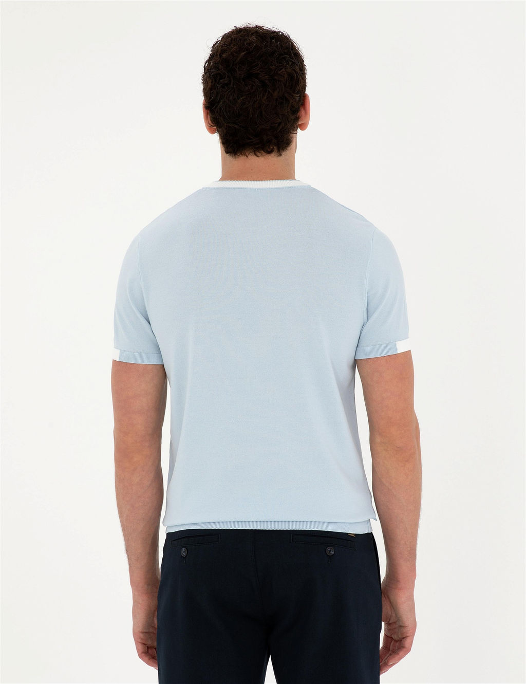 Mavi Slim Fit Bisiklet Yaka Triko Ti__rt - Pierre cardin фото 5