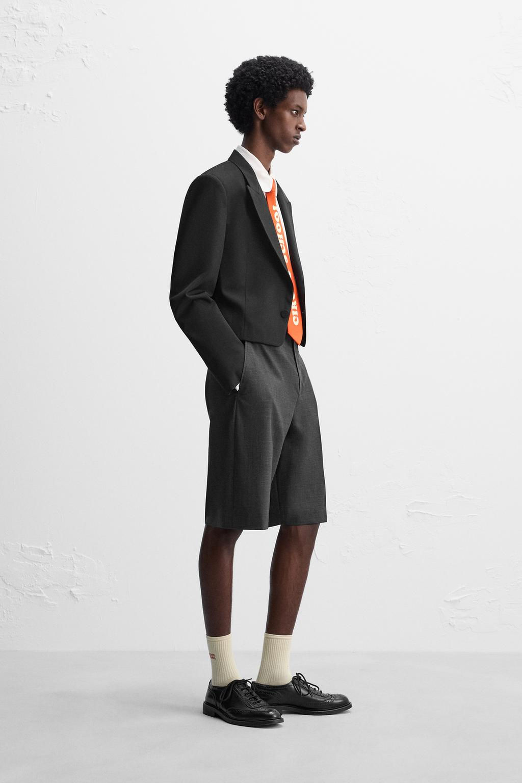 CROPPED TUXEDO BLAZER X HARRY LAMBERT - Zara фото 4