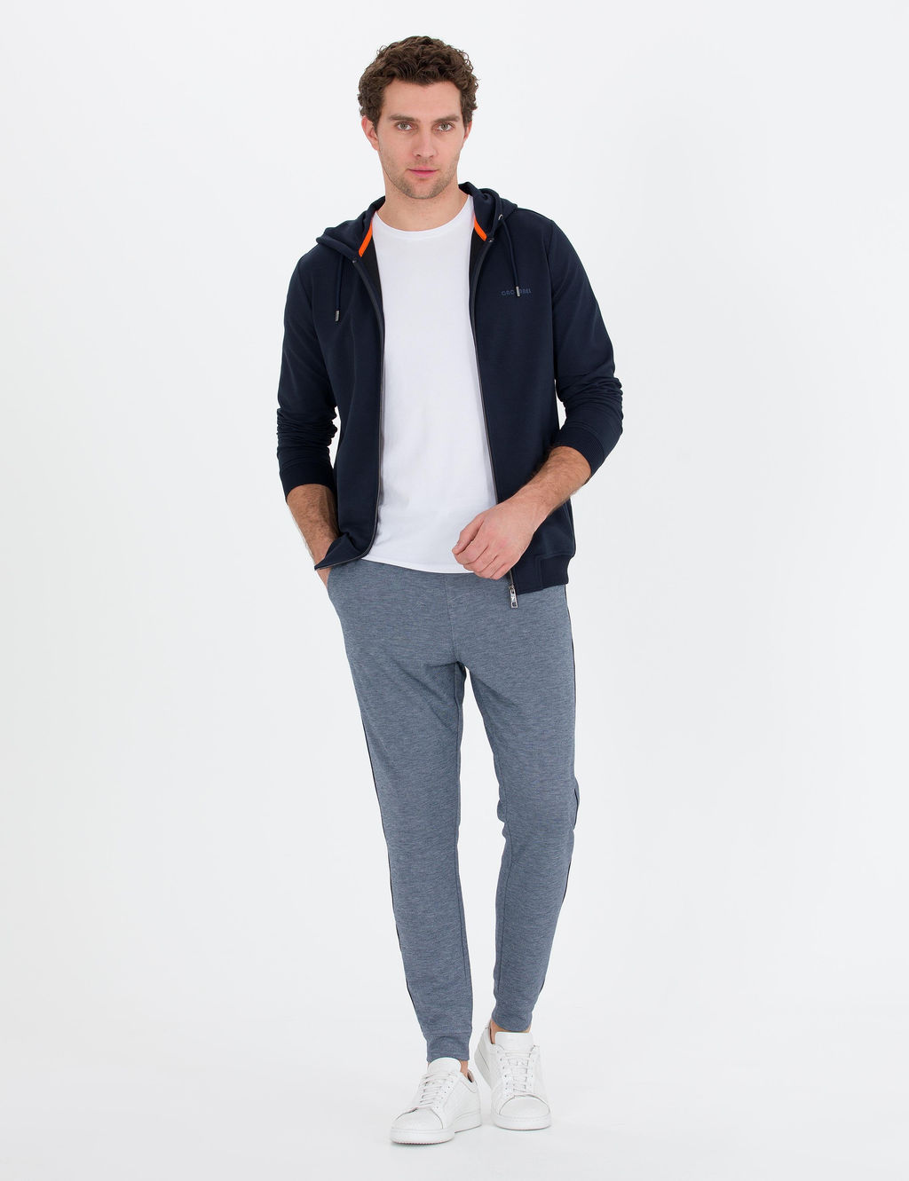 Новые облегающие спортивные штаны темно-синего цвета - Cacharel фото 3