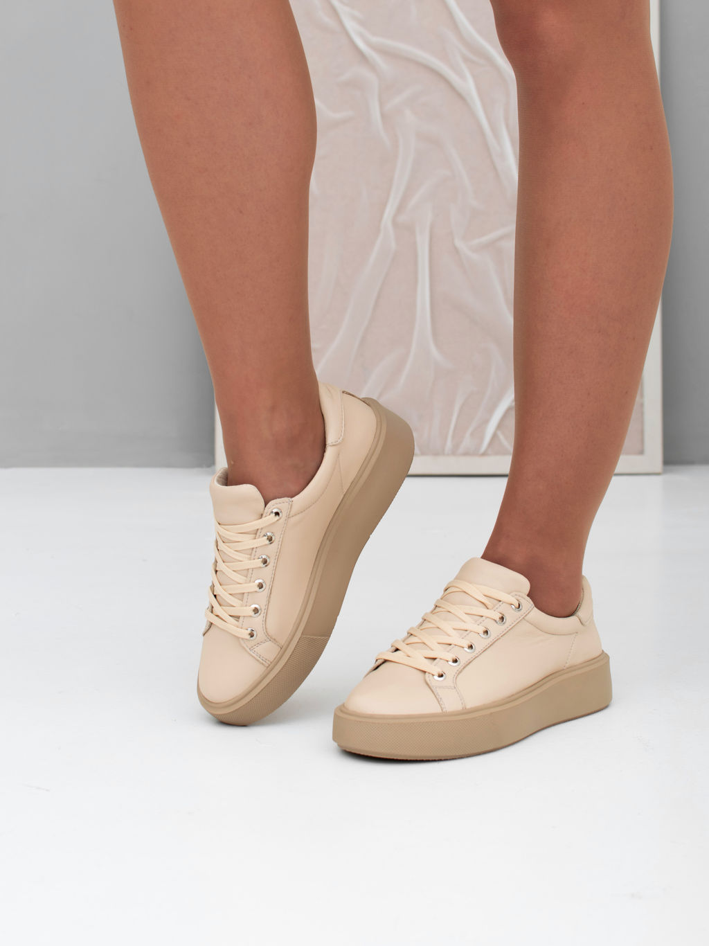 Кеды EDART 128.Mikki bе.Бежевый/Rr