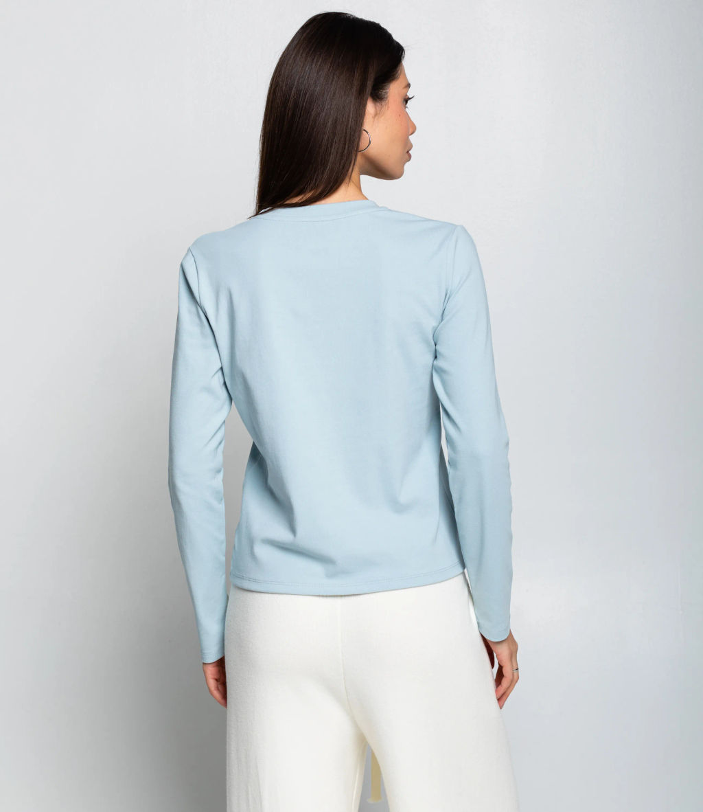 Лонгслив #КТ8923 (3), голубой - Dommod фото 3
