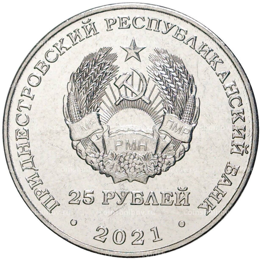 Монета 25 рублей 2021 года Приднестровье  20 лет счетной палате ПМР
