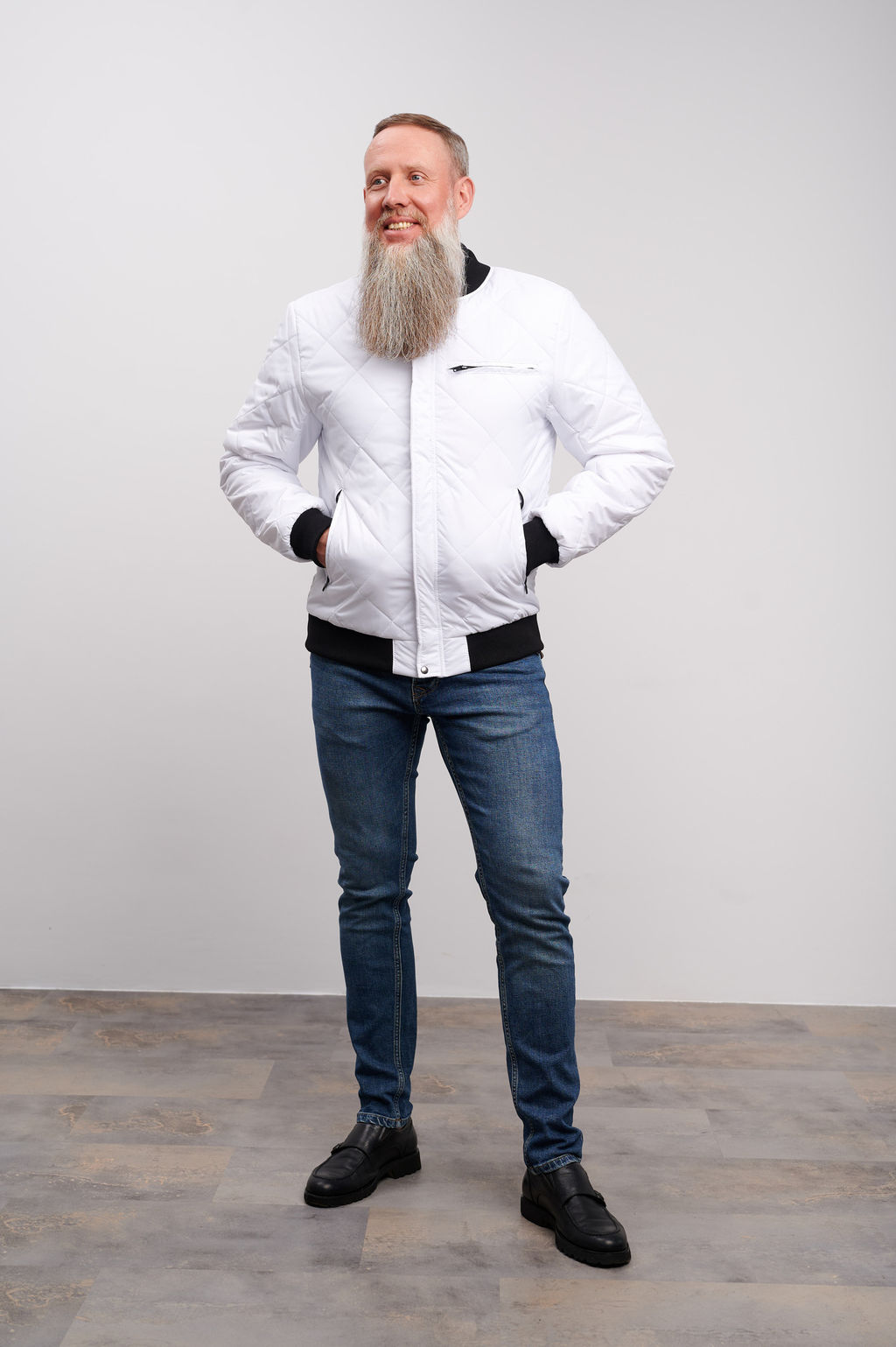 Бомбер мужской "Локс" белый