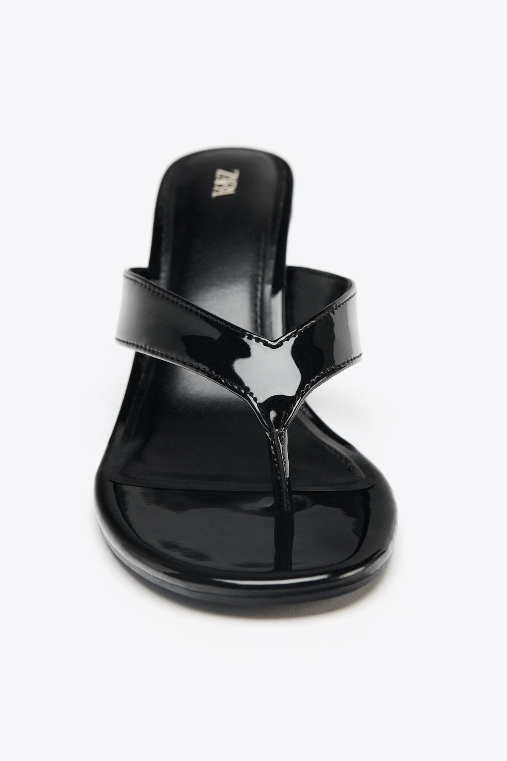PATENT-EFFECT WEDGE SANDALS - Zara фото 4