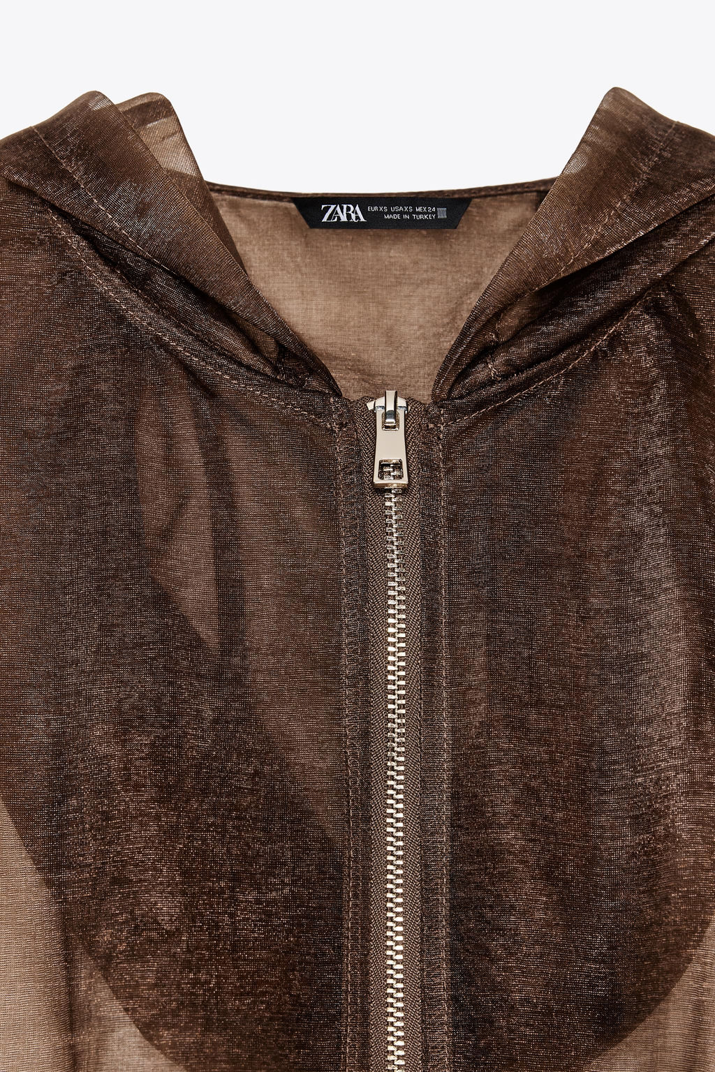 HOODED ORGANZA JACKET