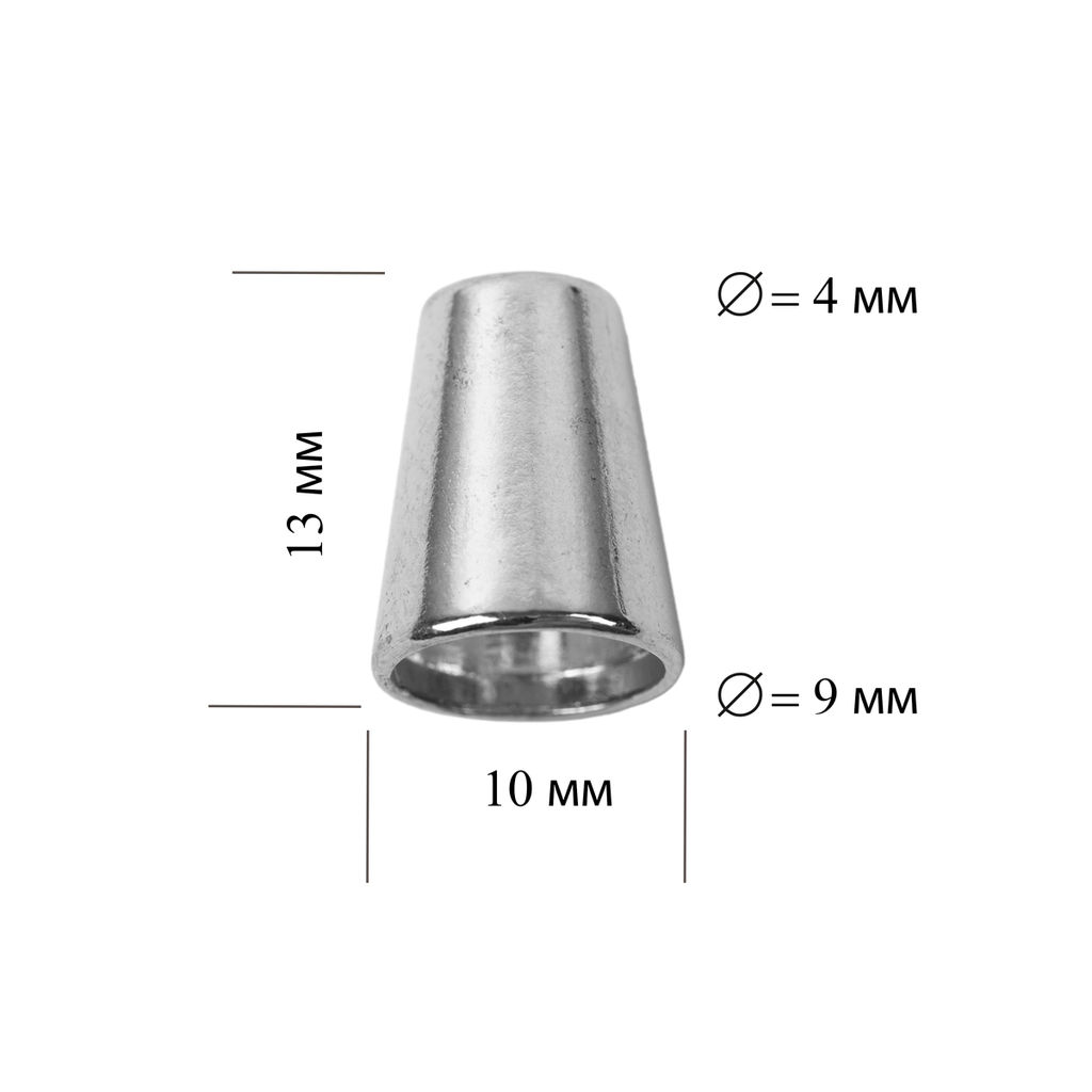 Концевик металл Gamma GB 1641 декоративные в пакете 20 шт №12 шлифованная бронза