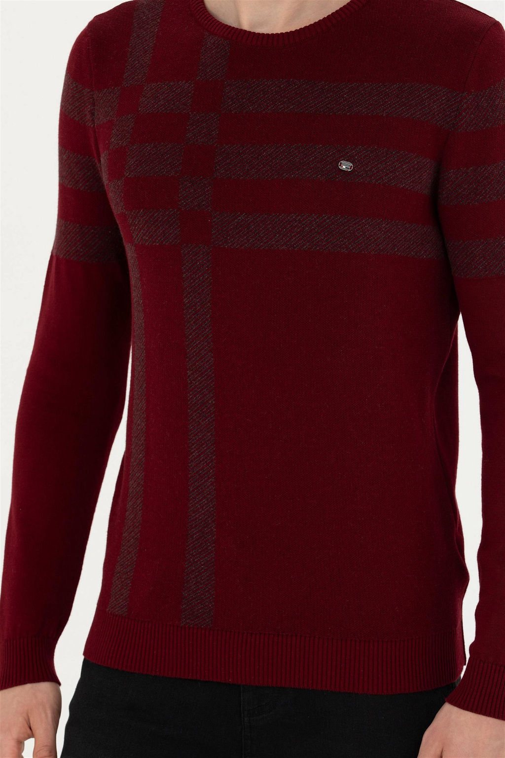 Мужской бордово-красный свитер - U.s. polo assn фото 13