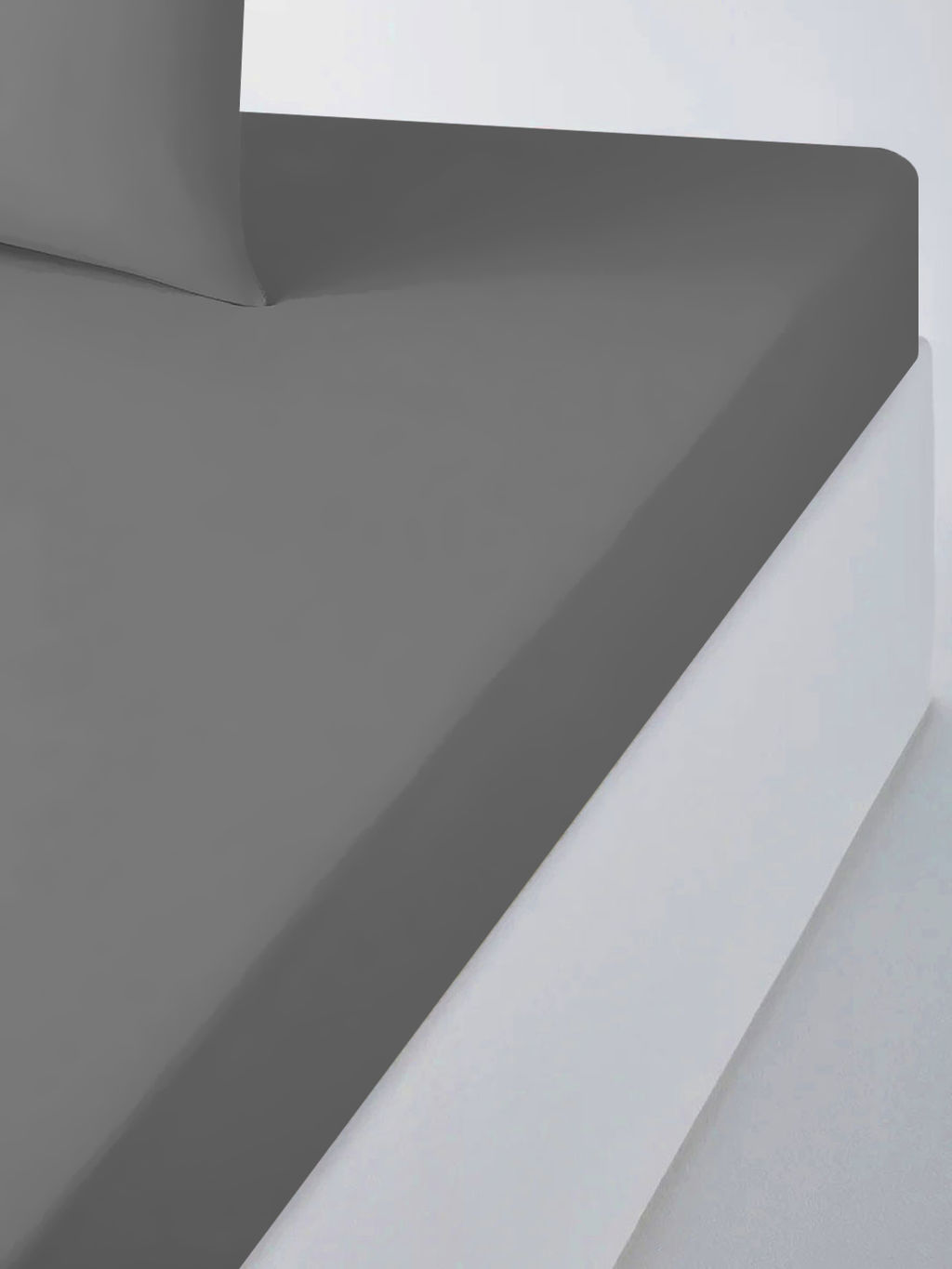 Простыня из сатина гладкокрашенного - Серый 220x240