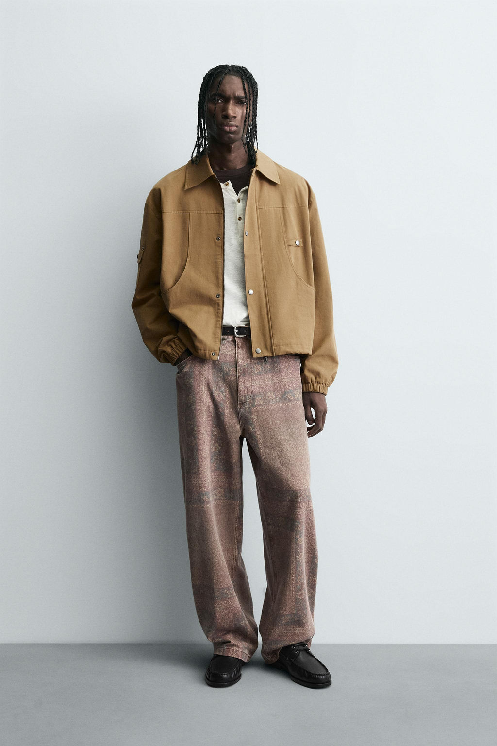 BANDANA PRINT BAGGY FIT TROUSERS
