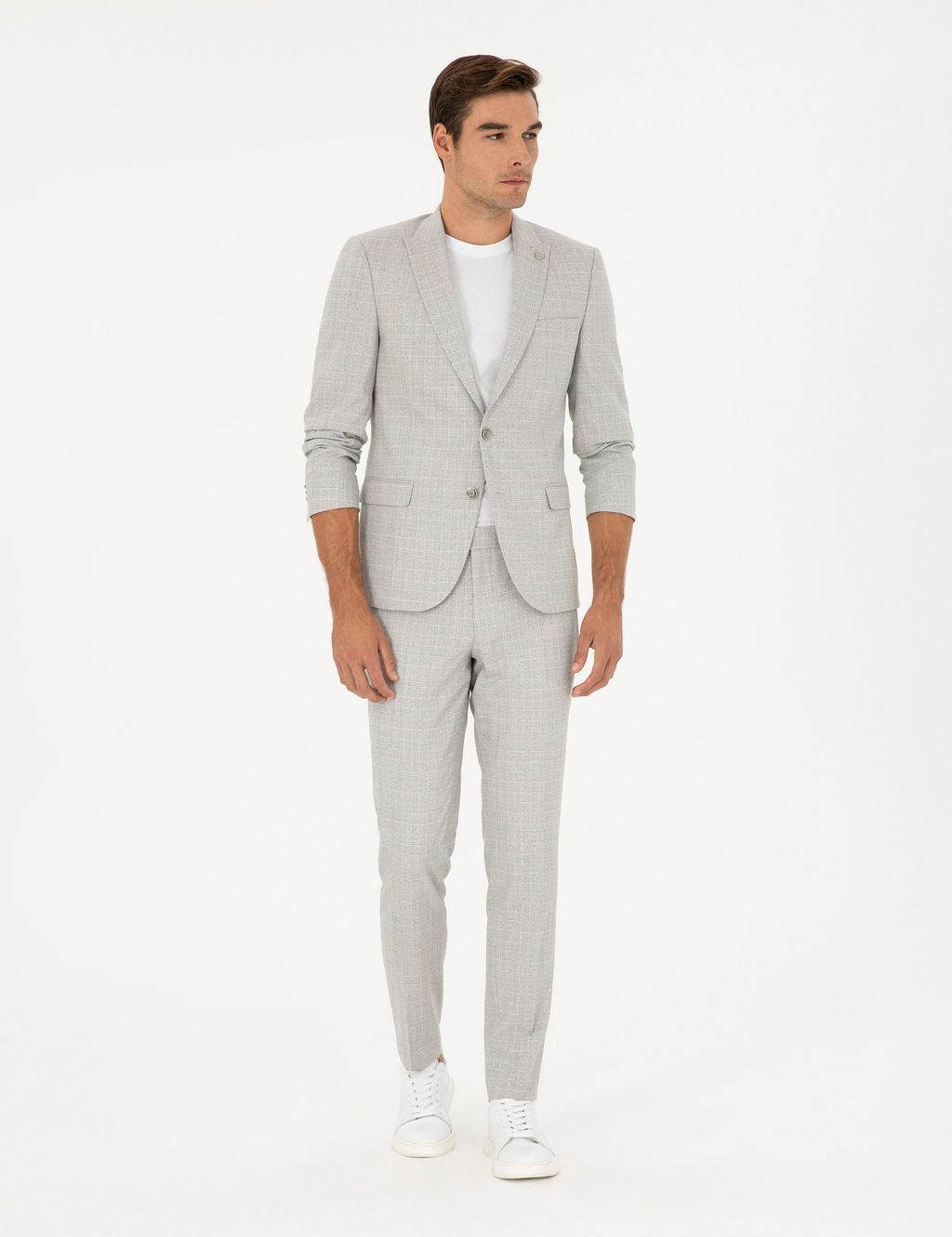 Gri Ex. Slim Fit Tak_m Elbise