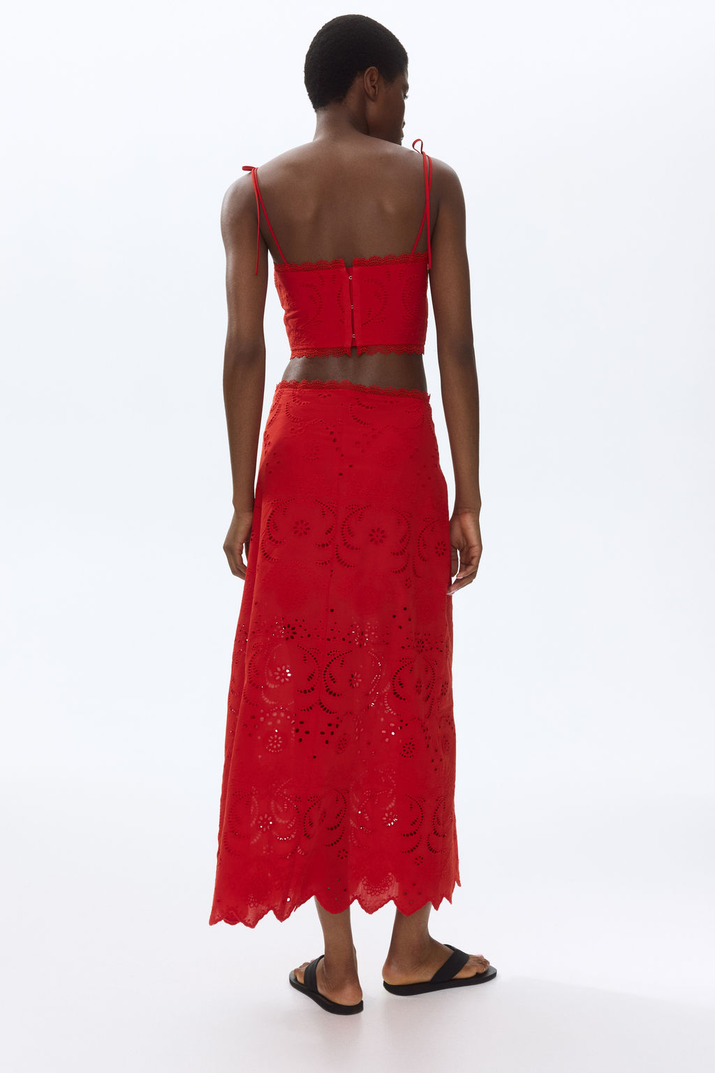 Falda de algod?n con bordado ingl?s - H&m фото 3
