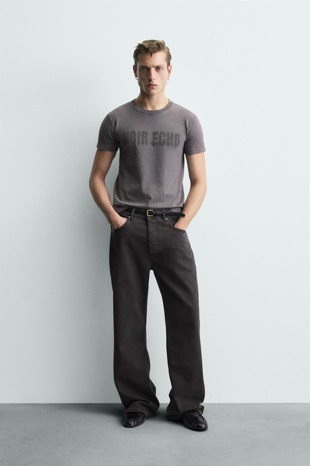 WASHED SLOGAN T-SHIRT