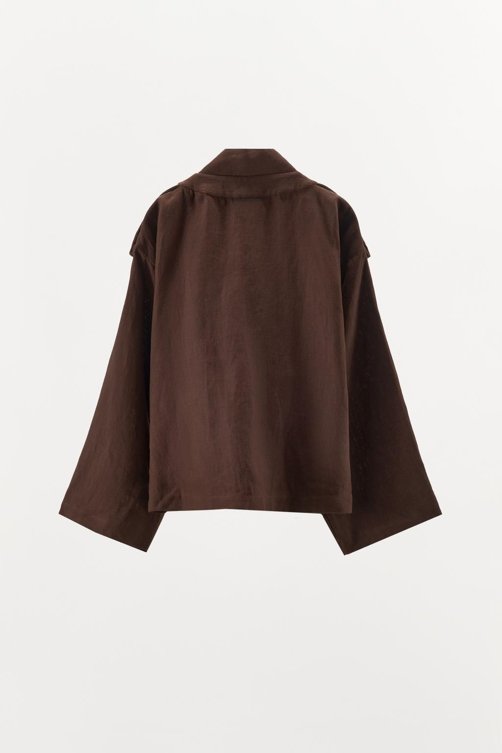 LIMITED EDITION 100% LINEN KIMONO JACKET - Zara фото 7