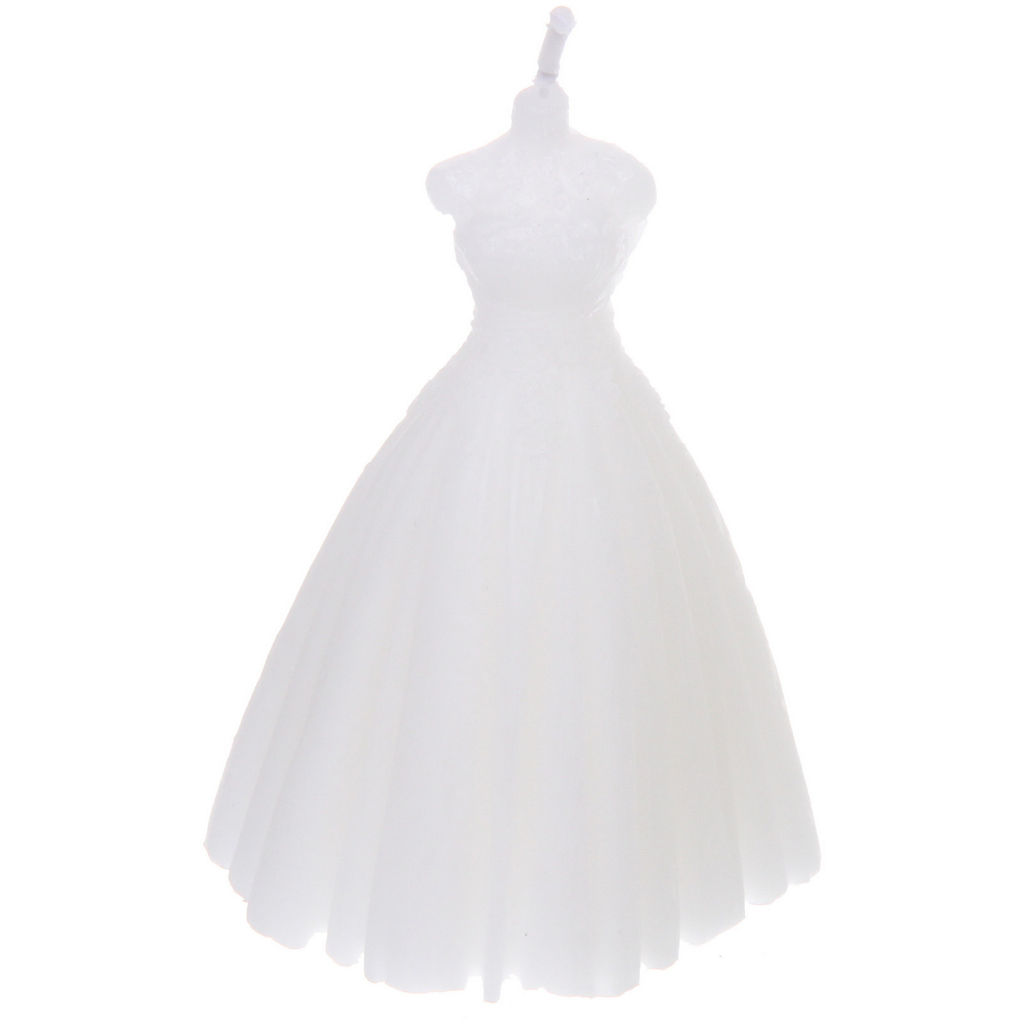 Свеча "Бальное платье" 6*8 , Белый