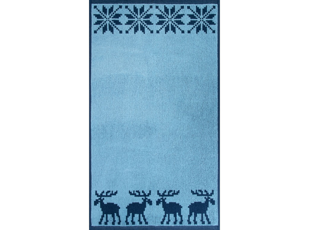 Полотенце махровое 6с103.412ж1 Расписные и олени(джинс) 50х90см
