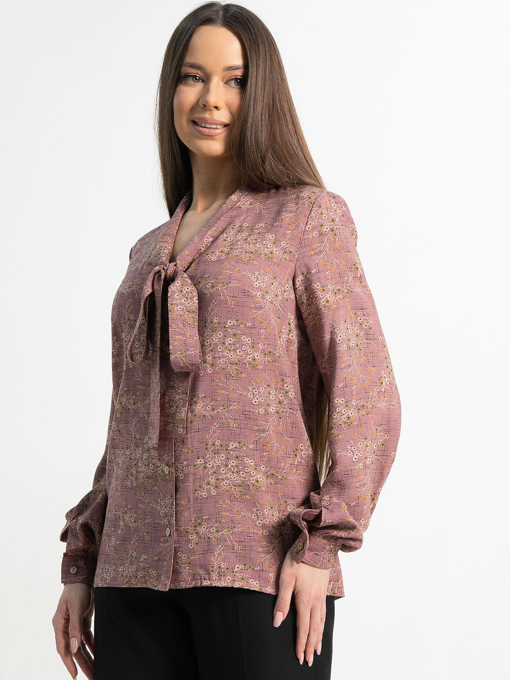 Рубашка с бантом Рузанна - Lt collection фото 15
