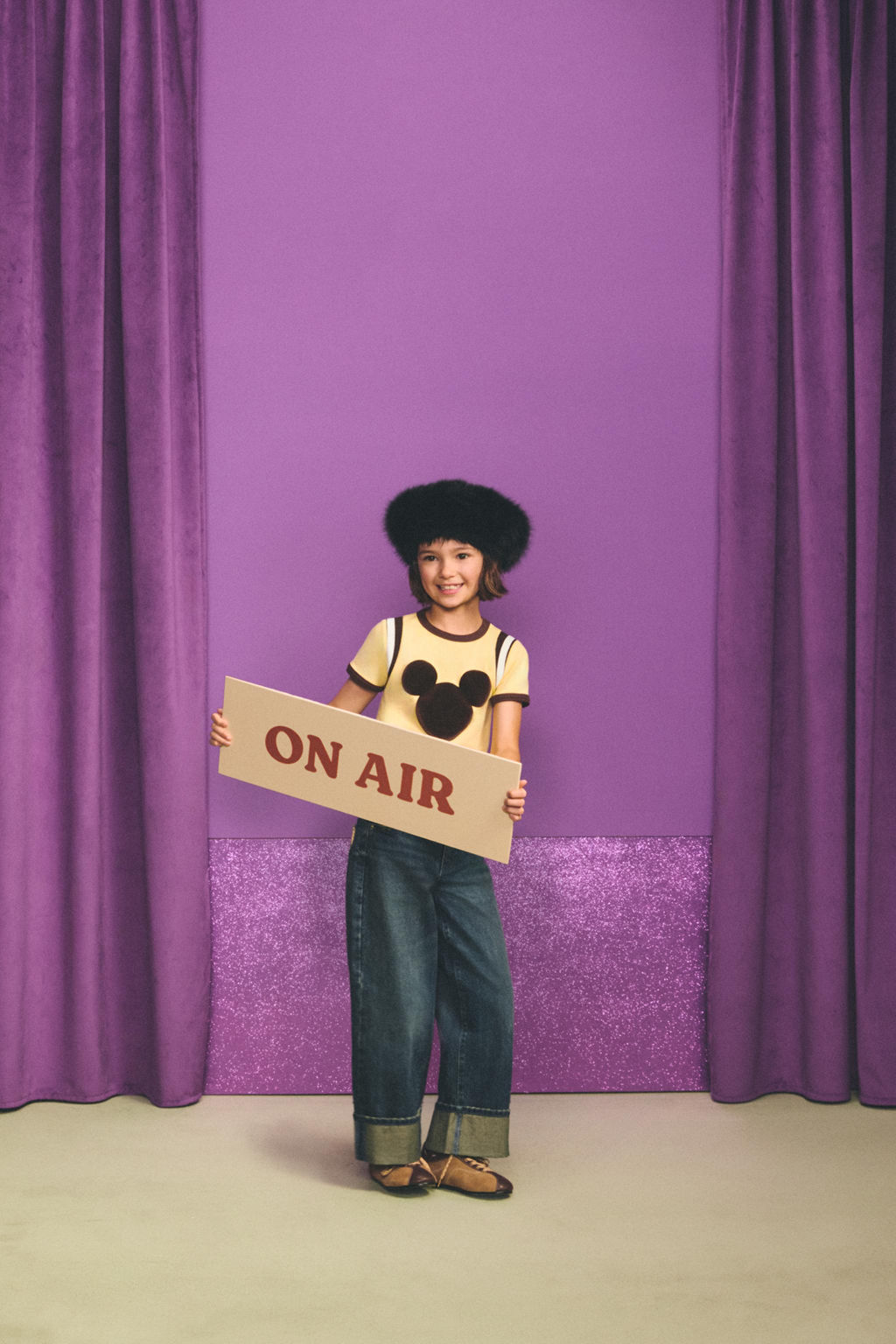 RIB T-SHIRT WITH CONTRAST TEXT HARRY LAMBERT FOR ZARA X DISNEY  фото 3