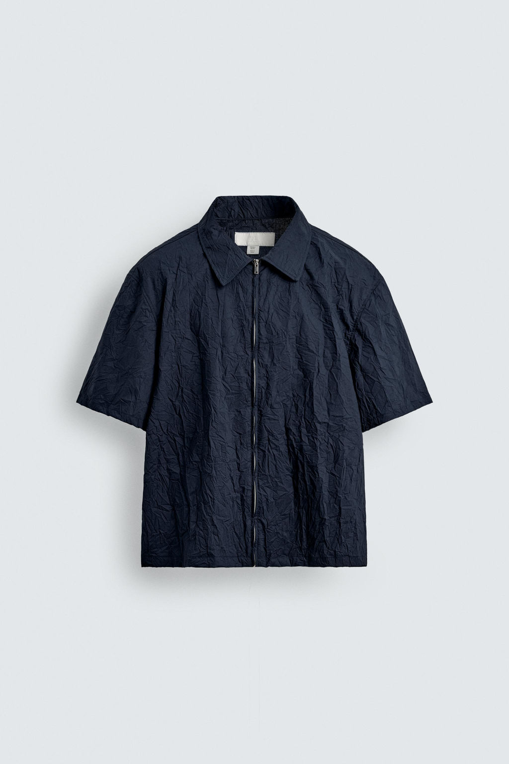 CREASED-EFFECT ZIP-UP SHIRT - Zara фото 7