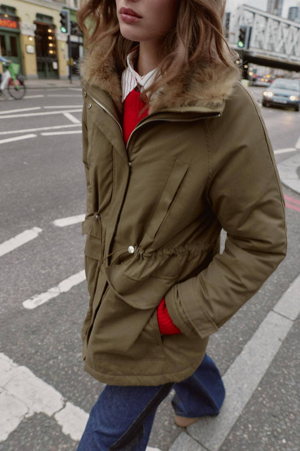 PARKA WITH FAUX FUR LINING - Zara фото 6