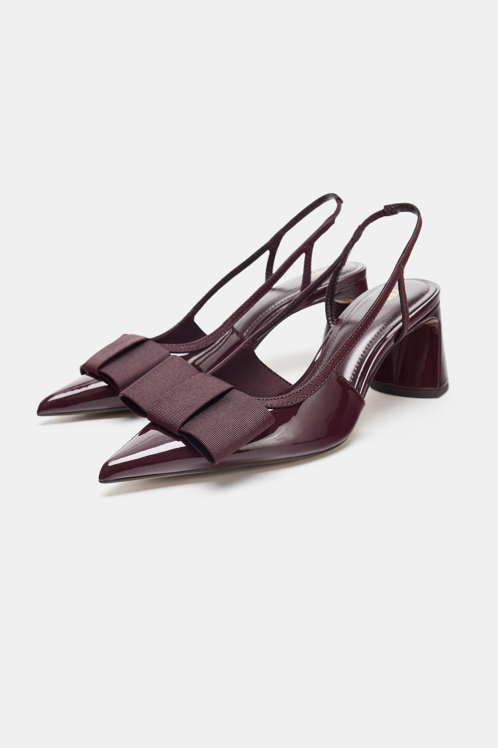 SLINGBACK HEELED SHOES WITH BOW - Zara фото 3