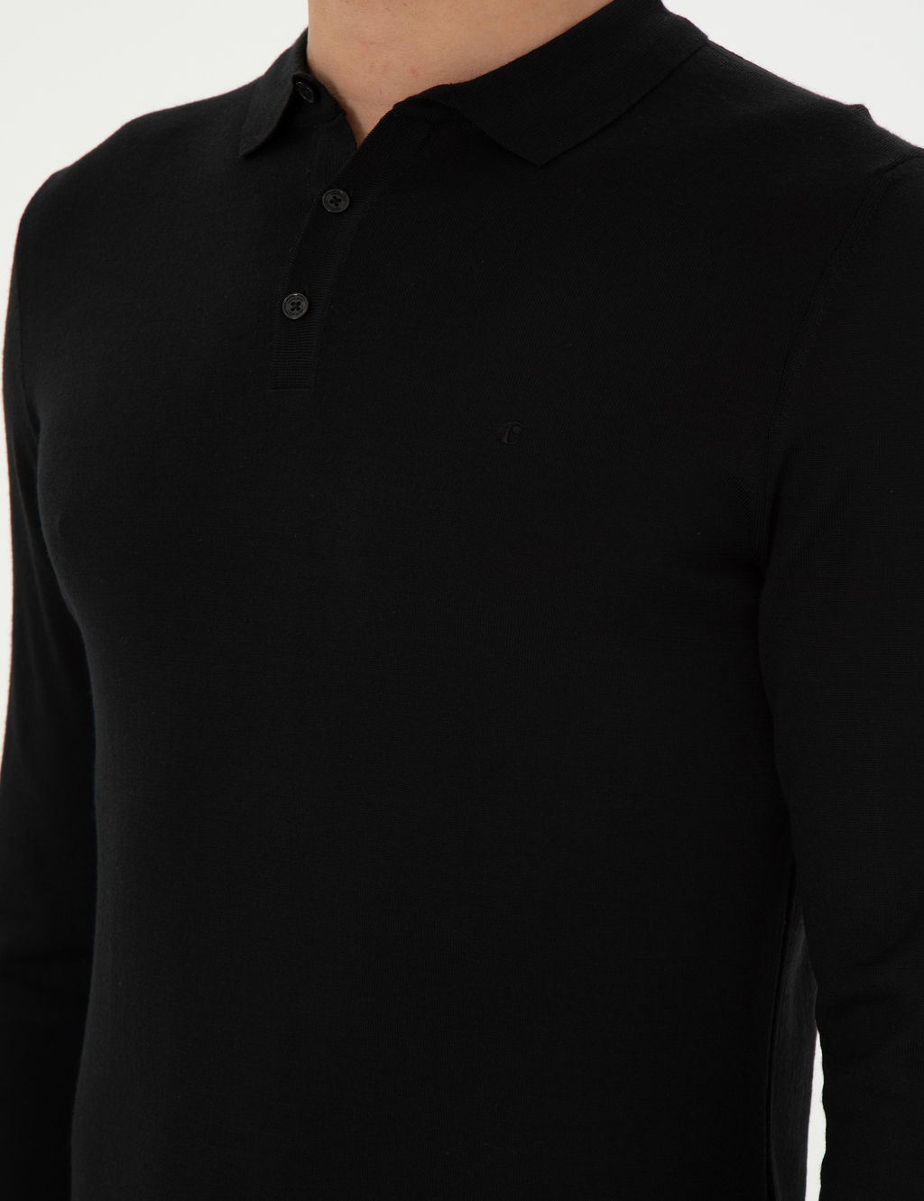 Черный базовый свитер узкого кроя - Cacharel фото 7