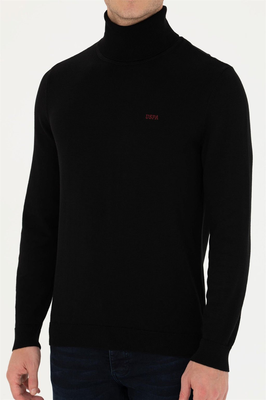 U. S. Polo Assn Мужской черный базовый свитер - U.s. polo assn фото 13