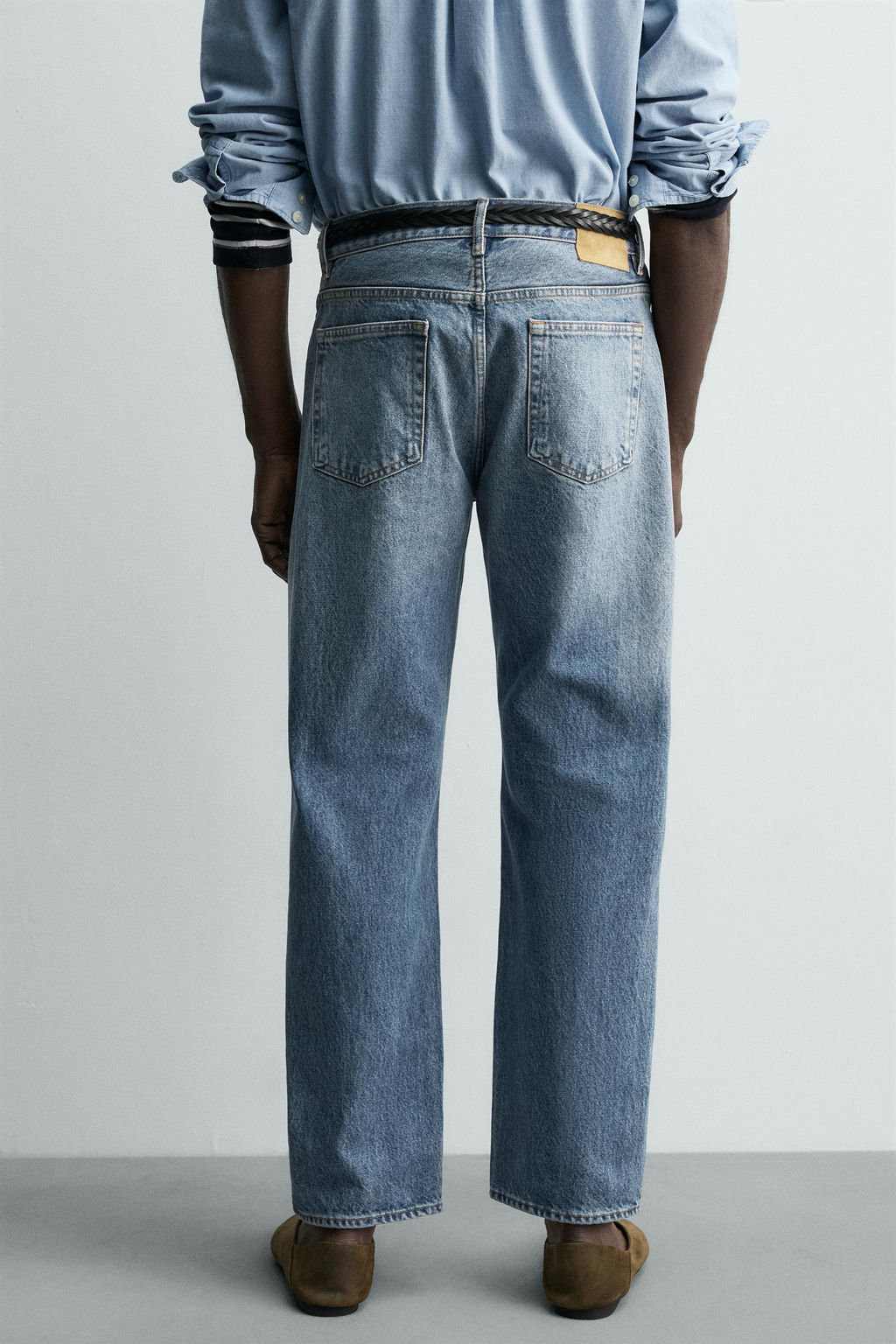 JEANS STRAIGHT FIT AARON LEVINE X ZARA / Azul medio  фото 3