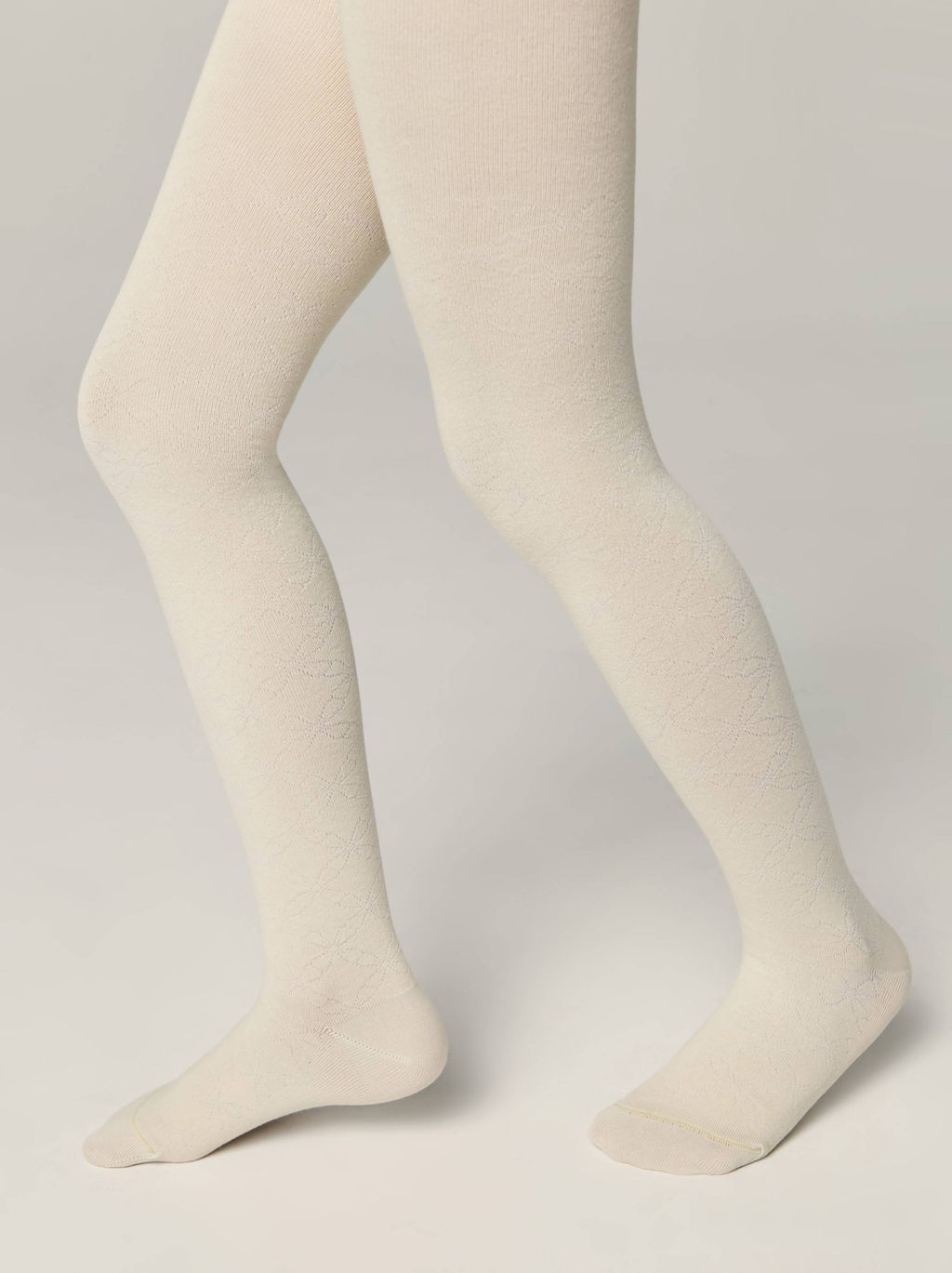 Conte-kids CLASS Lycra® Тонкие хлопковые колготки бежевый