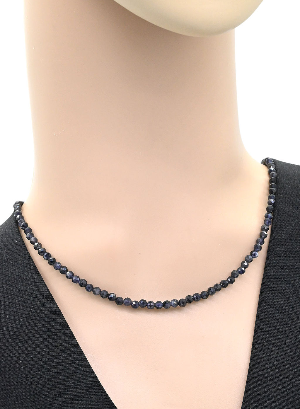 Бусы из Кордиерита (Иолит) шарик огранка 3мм, 47см, 8,5г