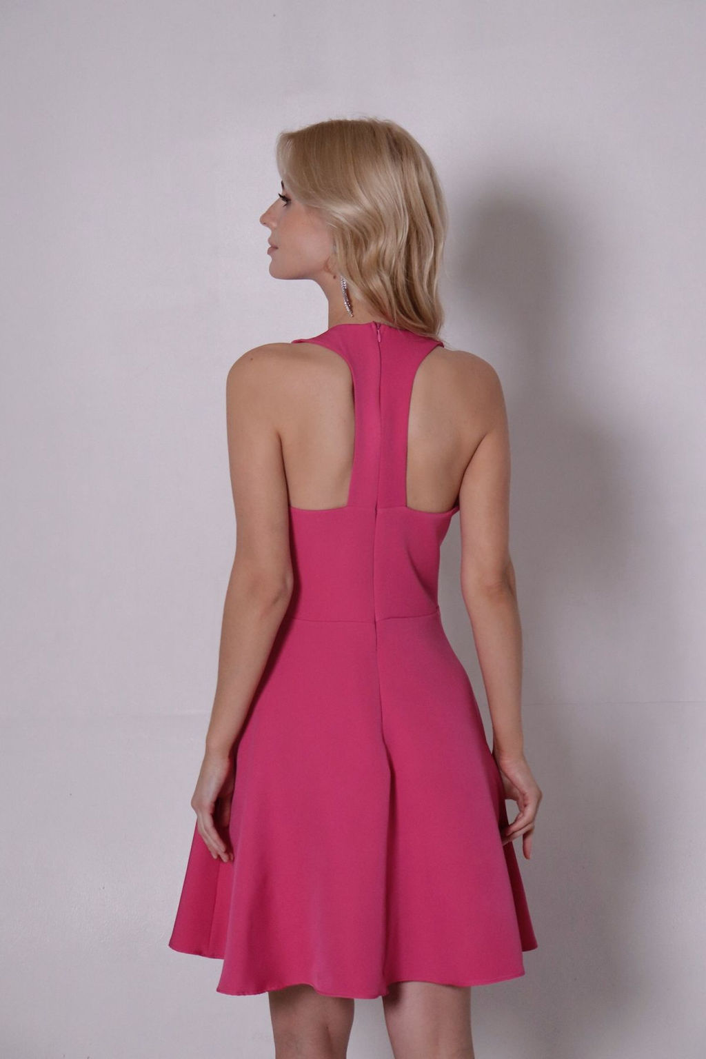 Платье розовое с расклешённой юбкой - Martichelli фото 16