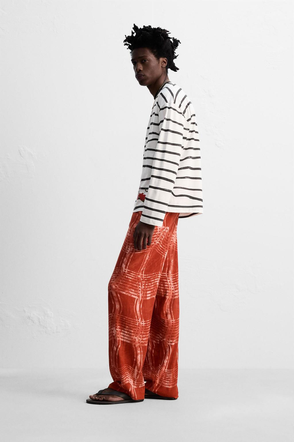 GRAPHIC PRINT KNIT TROUSERS  OTIS KWAME KYE QUAICOE - Zara фото 4