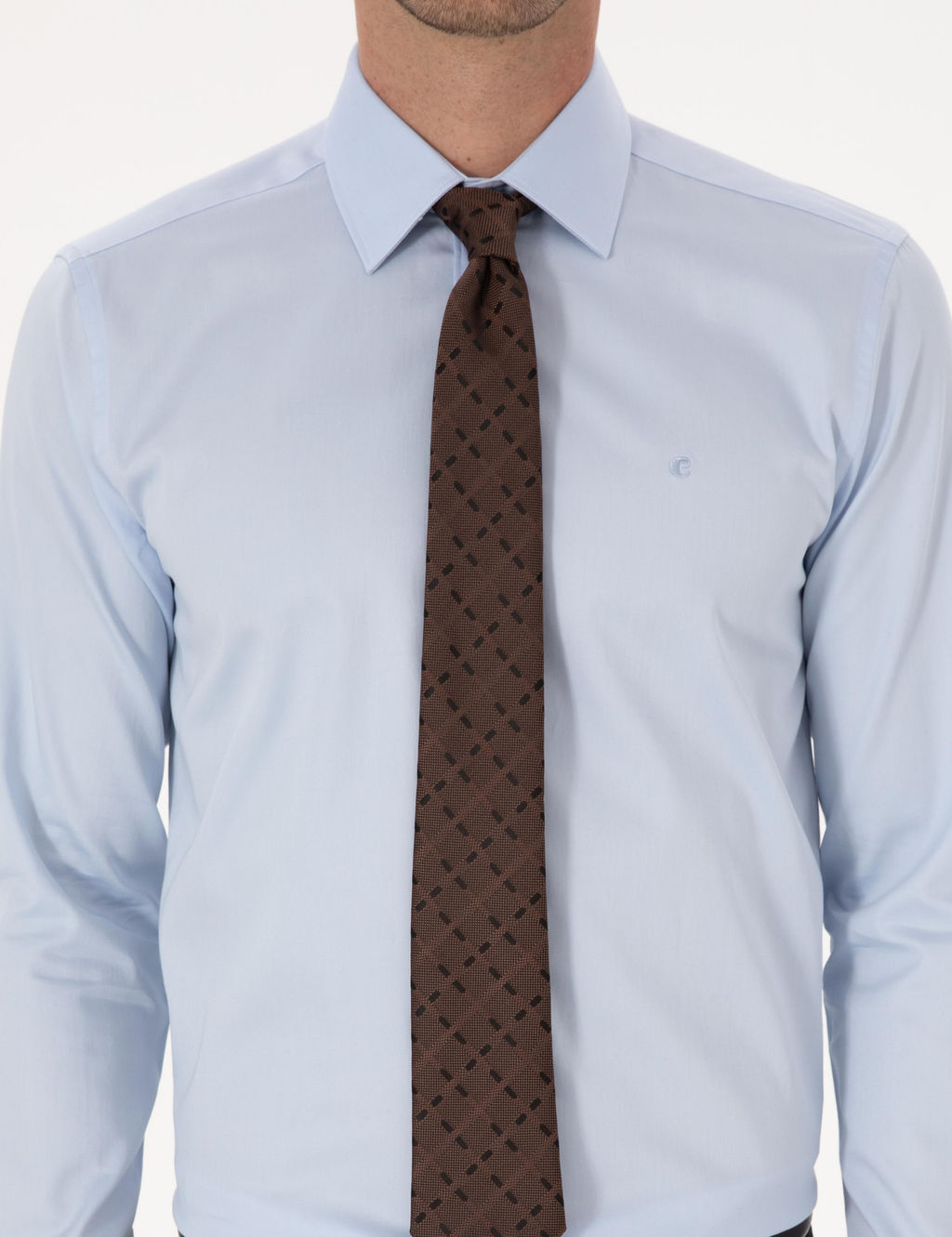 A__k Mavi Slim Fit Uzun Kollu Basic G_mlek - Cacharel фото 6