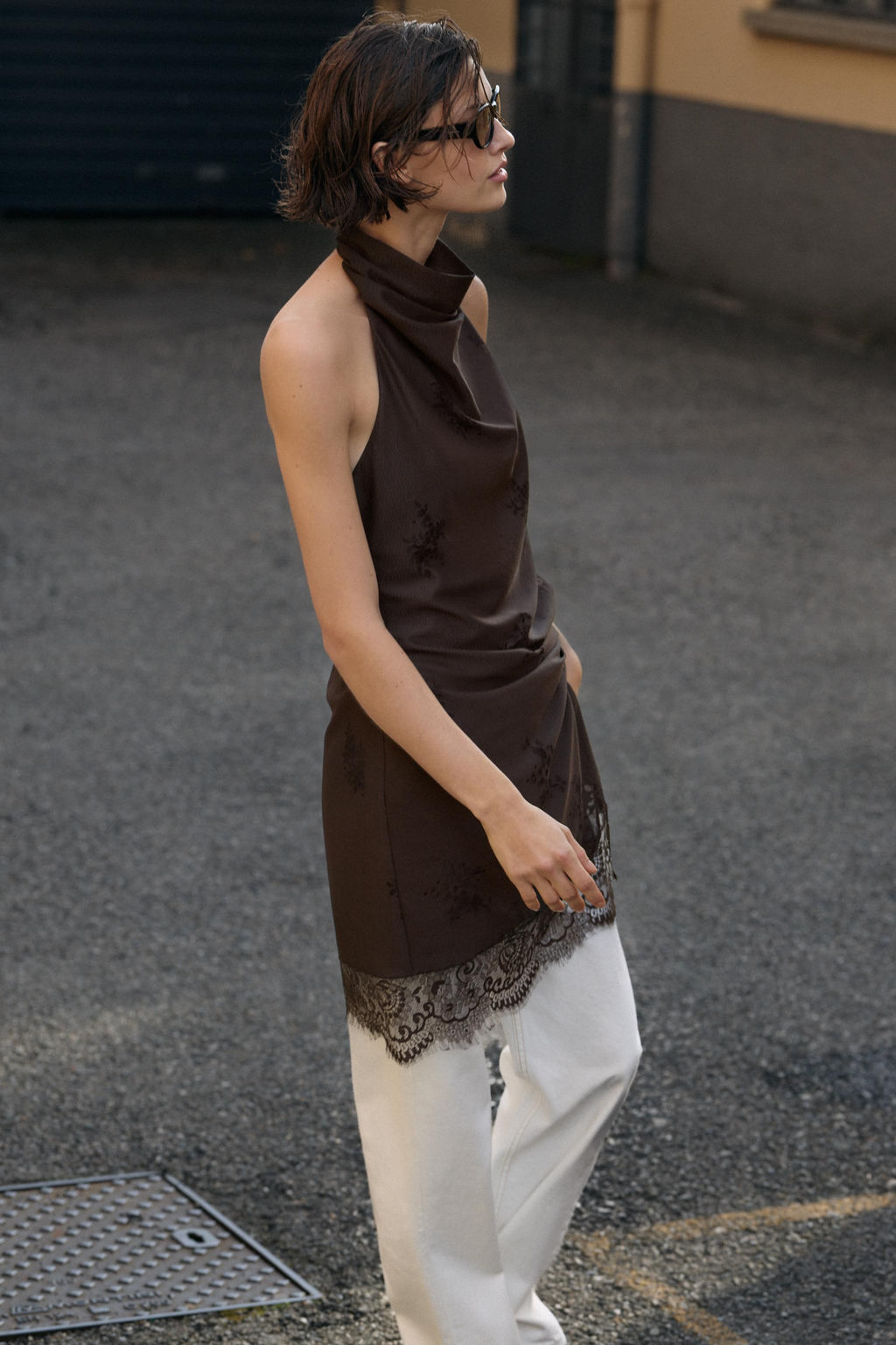 VESTIDO LENCERO HALTER / Marr?n - Zara фото 3