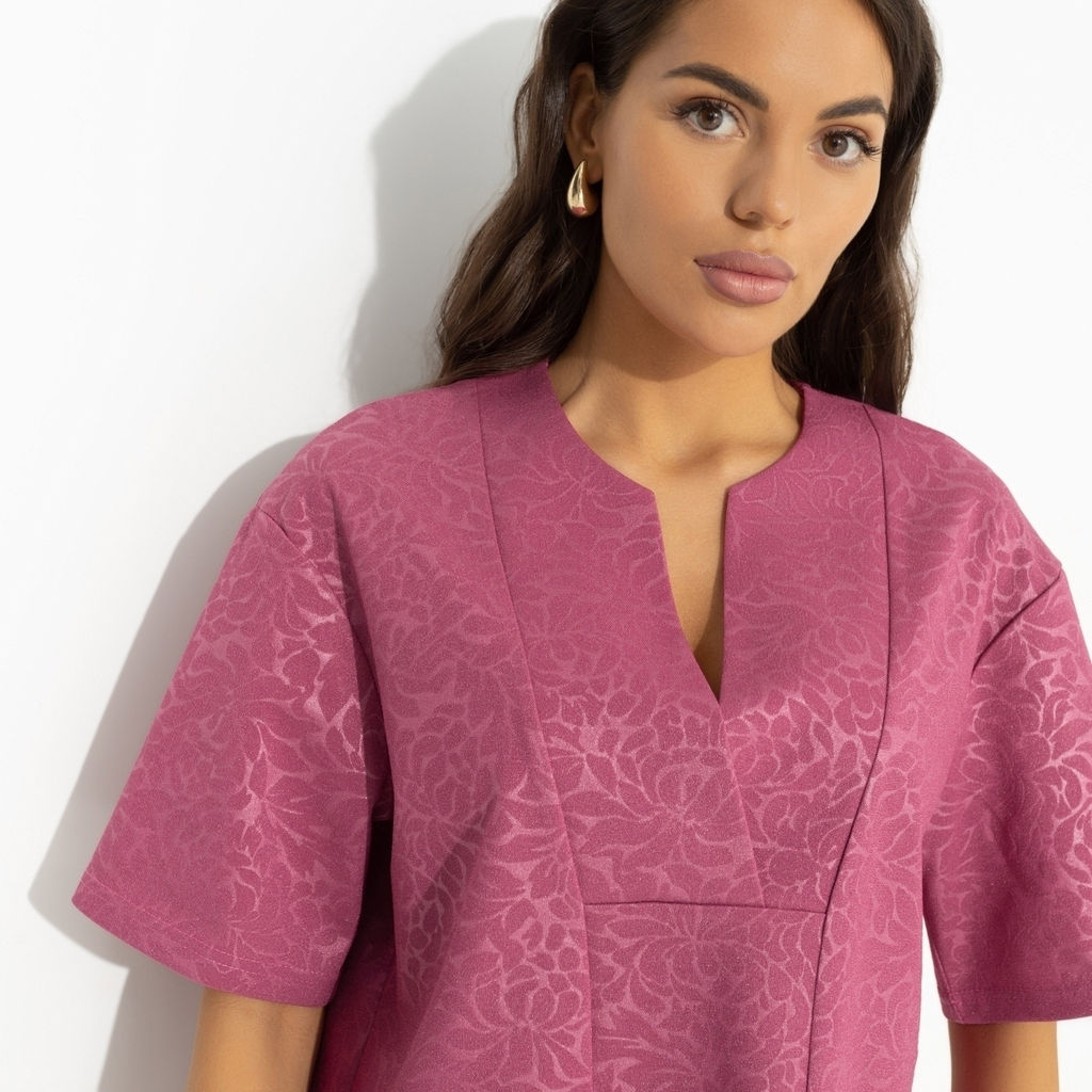 Блуза свободного кроя, Позиция лидера (pink) - Charutti фото 3