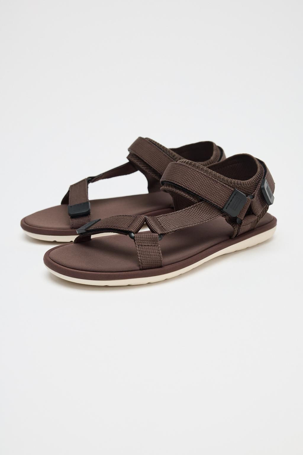 STRAPPY HOOK-AND-LOOP SANDALS - Zara фото 2