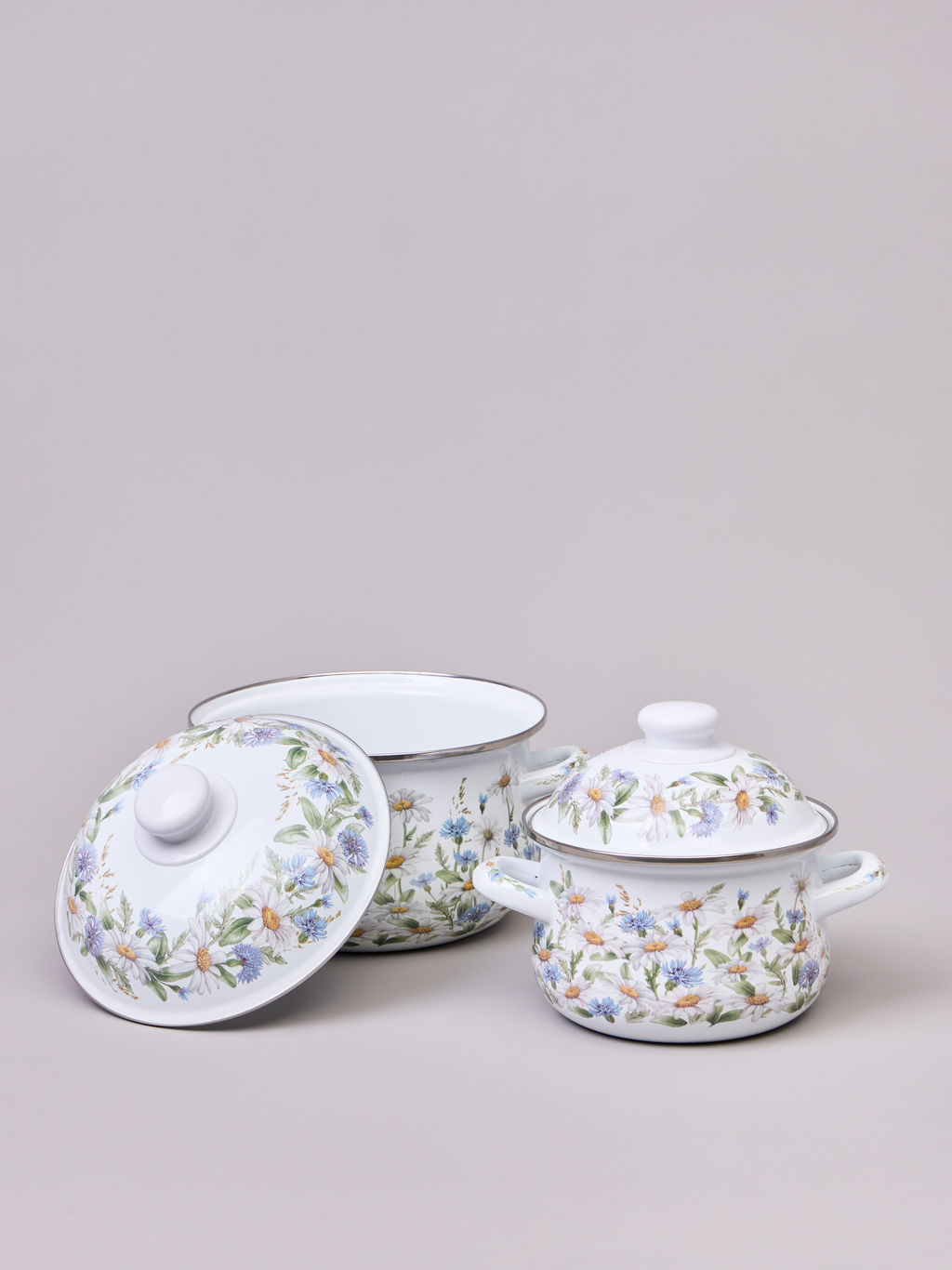 НАБОР КАСТРЮЛЬ AGNESS ЭМАЛИРОВАННЫХ СЕРИЯ SENTIMENT, 4ПР. 1,5Л И 2,8Л, 16Х10СМ, 20Х12СМ  фото 3